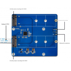 Moduł rozszerzenia Raspberry Pi 5 PCIe M.2 Dual SSD